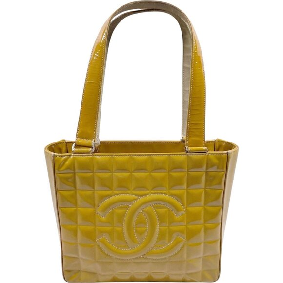 (S6) Chanel Shoulder Bag Yellow Leather - Picture 1 of 9